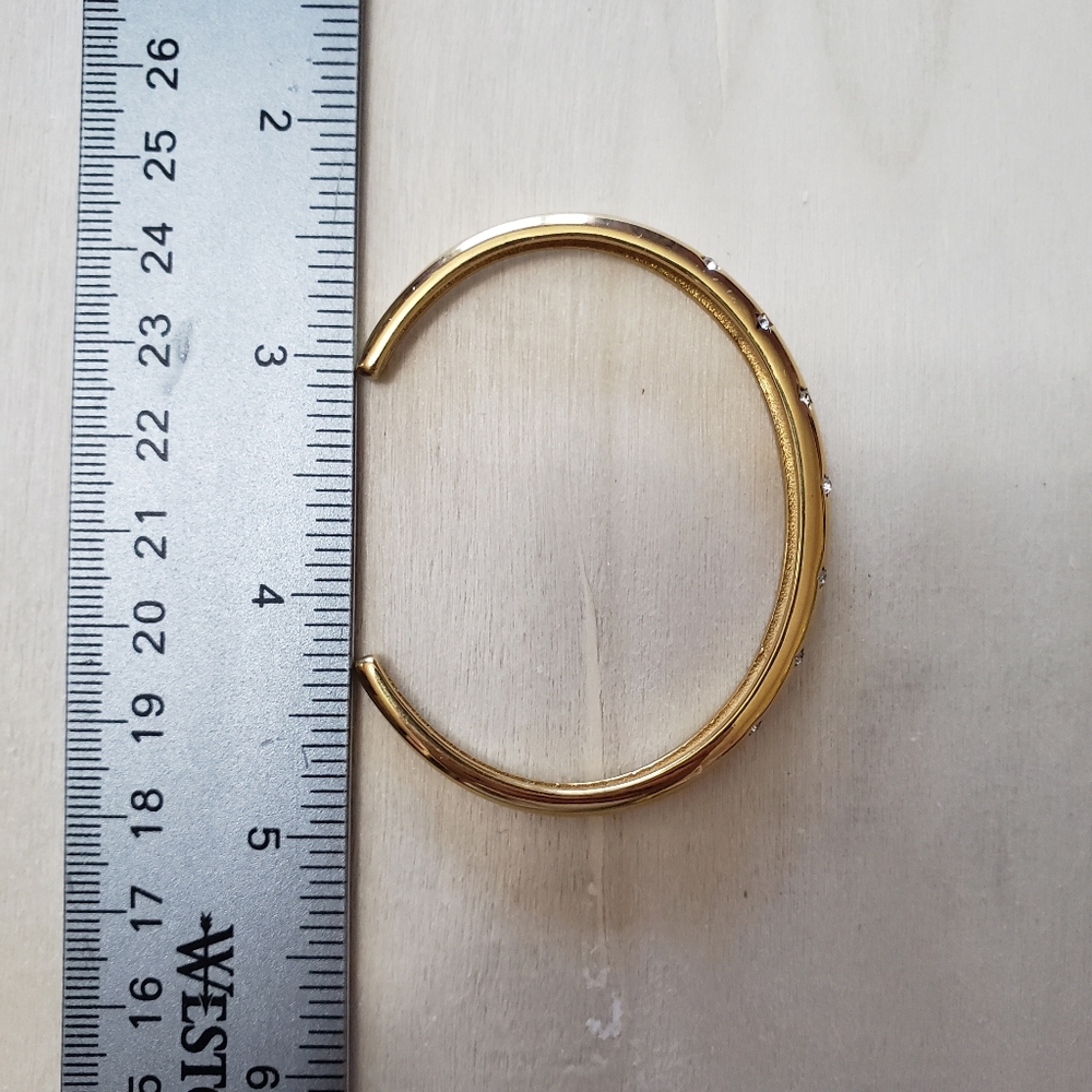 Octagram Round Zircon Open Five-pointed Star Zircon C-shaped Bracelet - Picture 7 of 7